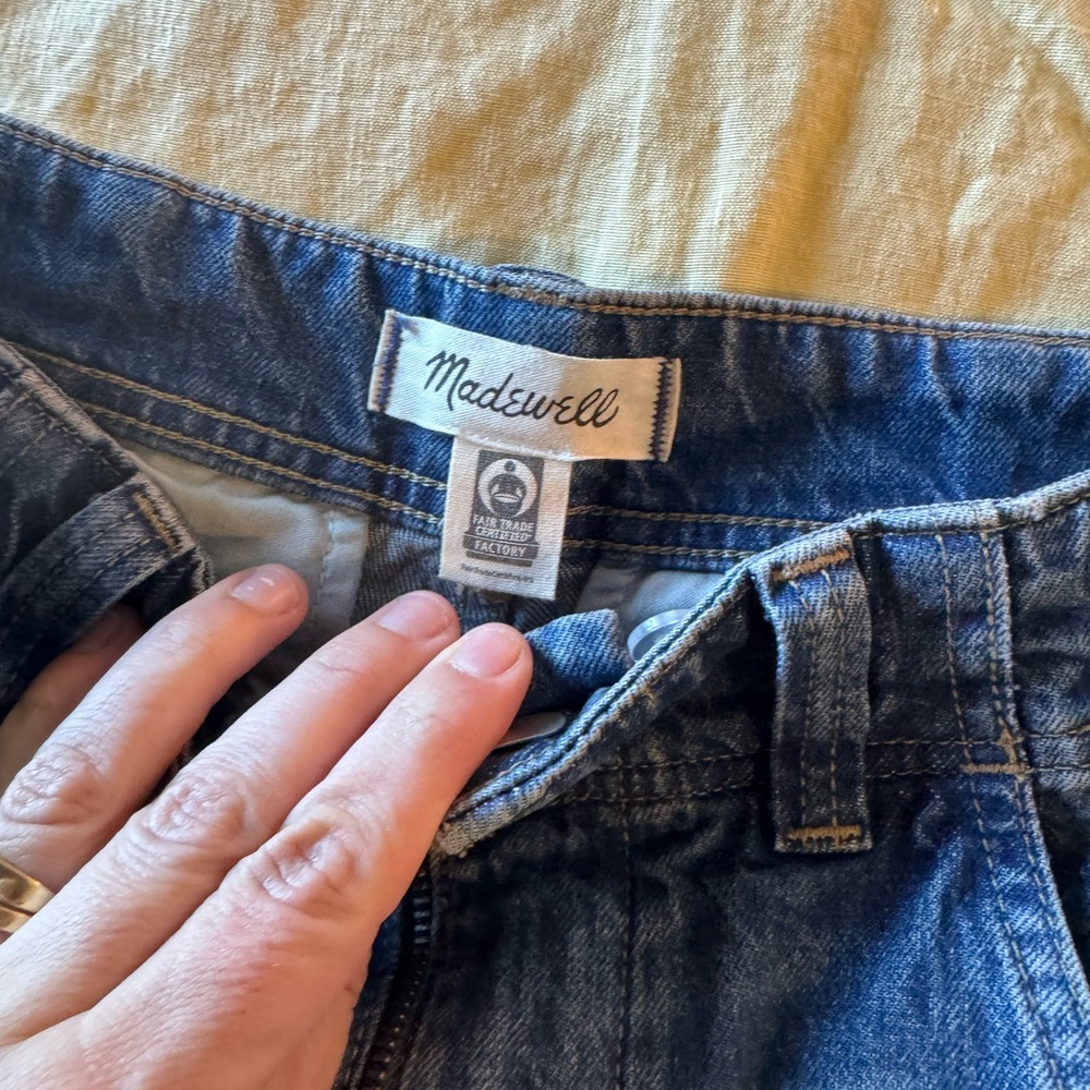 NWT Madewell TAPERED DENIM TROUSERS IN CONCHO WASH, size 26 - Picture 9 of 10